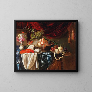 Andries Benedetti - A Lobster Fruit And A Vase Of Flowers.webp
