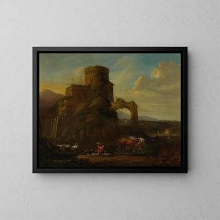 Andries Both - Pastoral Landscape With Ruins.webp