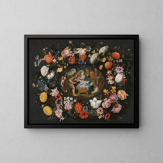 Andries Snellinck - Adoration Of The Shepherds Surrounded By A Garland Of Flowers.webp