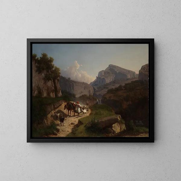 Landschap met bergen - András Mark — ingelijst kunstwerk aan de muur