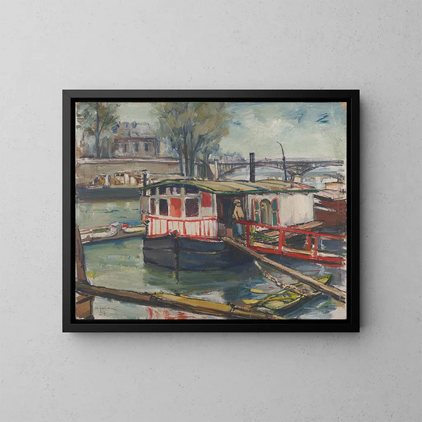 Pesumajad aan de Seine - Andrus Johani — ingelijst kunstwerk aan de muur