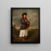 Woman with a Child in a Landscape - Andrzej Grabowski — framed artwork on a wall