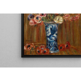 Anémones au Vase de Delft - Pierre-Auguste Renoir | Reproduction Tableau Décoration murale affiche copie