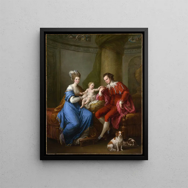 Angelica Kauffmann - Edward Smith Stanley Twelfth Earl of Derby with His First Wife Lady Elizabeth Hamilton and Their Son Edward Smith Stanley.webp