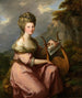 Portret van Sarah Harrop mevrouw Bates in muze - Angelica Kauffman — weergave van het kunstwerk