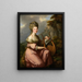 Portret van Sarah Harrop mevrouw Bates in muze - Angelica Kauffman — ingelijst kunstwerk aan de muur