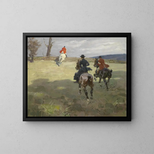 Jacht met houtsingel - Angelo Jank — ingelijst kunstwerk aan de muur