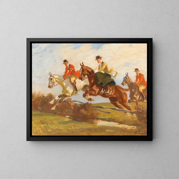 Cavalier in de lente - Angelo Jank — ingelijst kunstwerk aan de muur