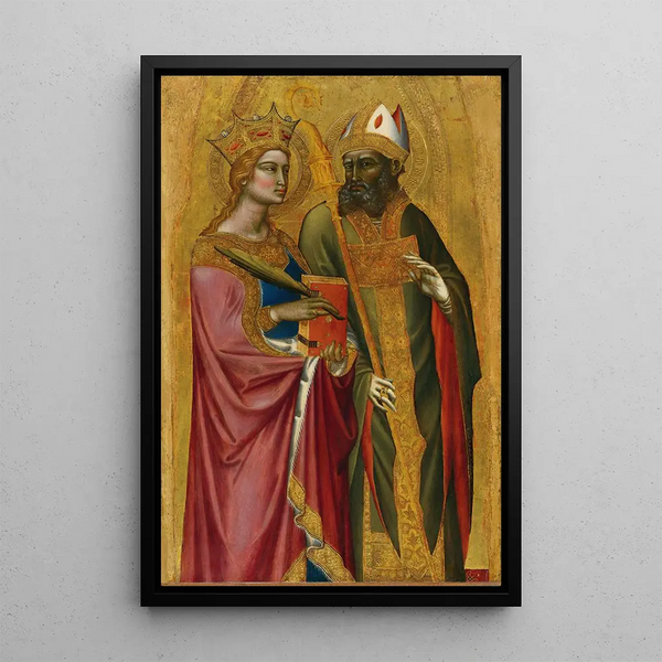 Angelo Puccinelli - Saint Catherine And A Bishop Saint.webp