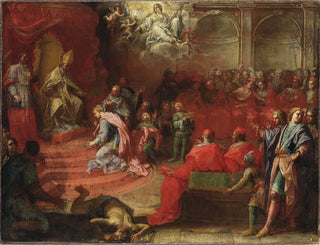 Angelo Trevisani - Allegori ver drottning Kristinas underkastelse infr katolska kyrkan och pven Alexander VII.webp