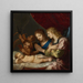 Angelic painting worshiping the sleeping Christ - Jacques Stella — framed artwork on a wall