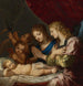 Angelic painting worshiping the sleeping Christ - Jacques Stella — artwork view