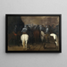 Cavalerie dans un paysage nocturne - Aniello Falcone — ingelijst kunstwerk aan de muur