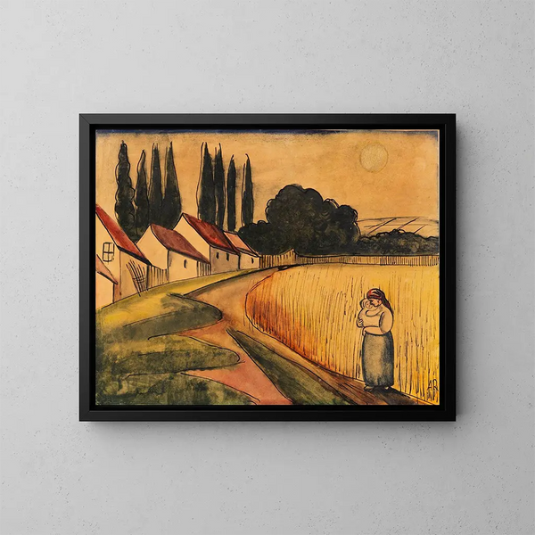 Bérenice met kind - Anita Re — ingelijst kunstwerk aan de muur