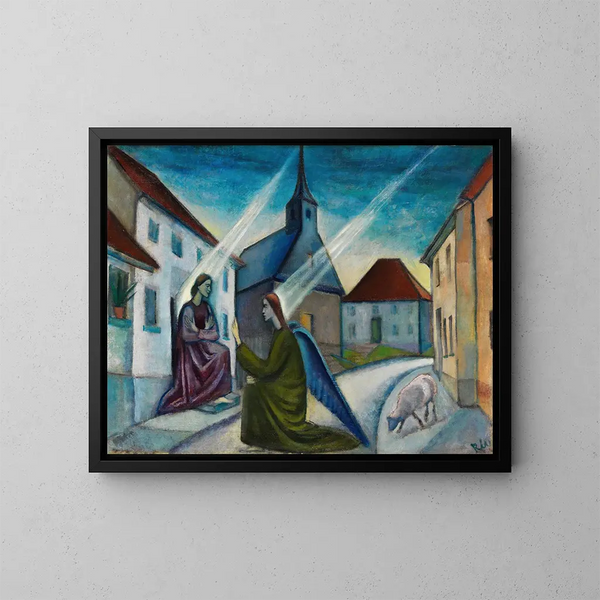 Aankondiging - Anita Re — ingelijst kunstwerk aan de muur