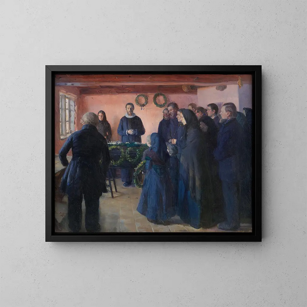 Een begrafenis - Anna Ancher — ingelijst kunstwerk aan de muur