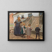 De visnetten worden gerepareerd - Anna Ancher — ingelijst kunstwerk aan de muur