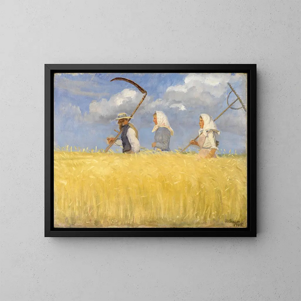 De oogsters - Anna Ancher — ingelijst kunstwerk aan de muur