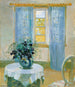 Binnenlands schilderij met clematis - Anna Ancher — weergave van het kunstwerk
