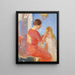 De moeder vlecht de haren van het kind - Anna Ancher — ingelijst kunstwerk aan de muur