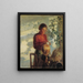 Twee kleine meisjes leren naaien - Anna Ancher — ingelijst kunstwerk aan de muur