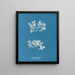 Achnanthes longipes parasiet - Anna Atkins — ingelijst kunstwerk aan de muur
