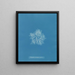 van Plocamium cramoisi in de vruchten - Anna Atkins — ingelijst kunstwerk aan de muur
