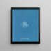 Rhodomela scorpioides - Anna Atkins — ingelijst kunstwerk aan de muur