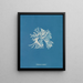 Rhodoménie sobolifera - Anna Atkins — ingelijst kunstwerk aan de muur