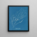 Rhizodes van Sporochnus - Anna Atkins — ingelijst kunstwerk aan de muur