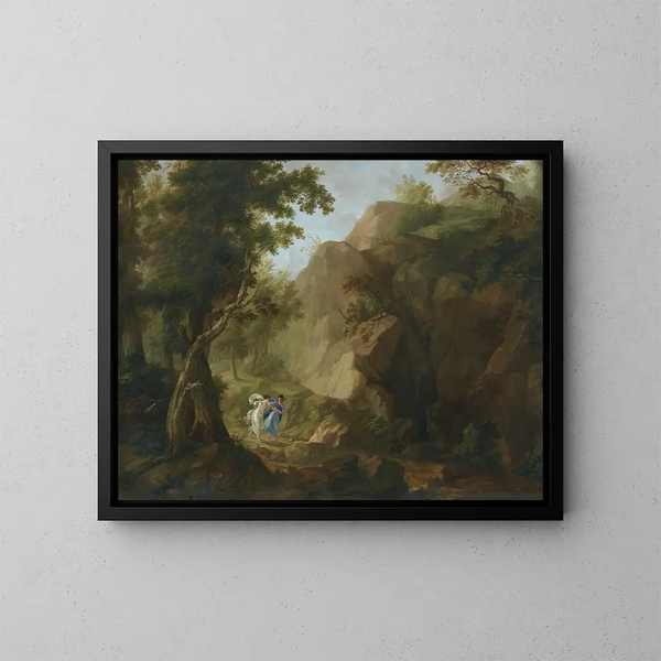 Muses delphiques die de grot Corycienne op de berg Parnassus naderen, Griekenland - Anna Matteini — ingelijst kunstwerk aan de muur