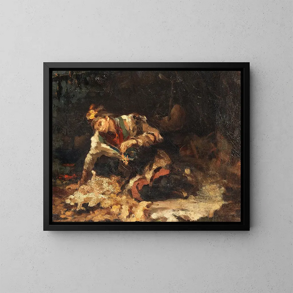 Vrouw Samie en haar kind - Anna Nordlander — ingelijst kunstwerk aan de muur