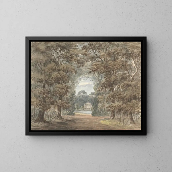 Tempel van de tuin van Wanstead Grove - Anne Rushout — ingelijst kunstwerk aan de muur