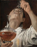 Jongen drinkend - Annibale Carracci — weergave van het kunstwerk