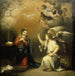 Aankondiging aan de Maagd - Bartolomé Esteban Murillo — gepresenteerd in een interieur