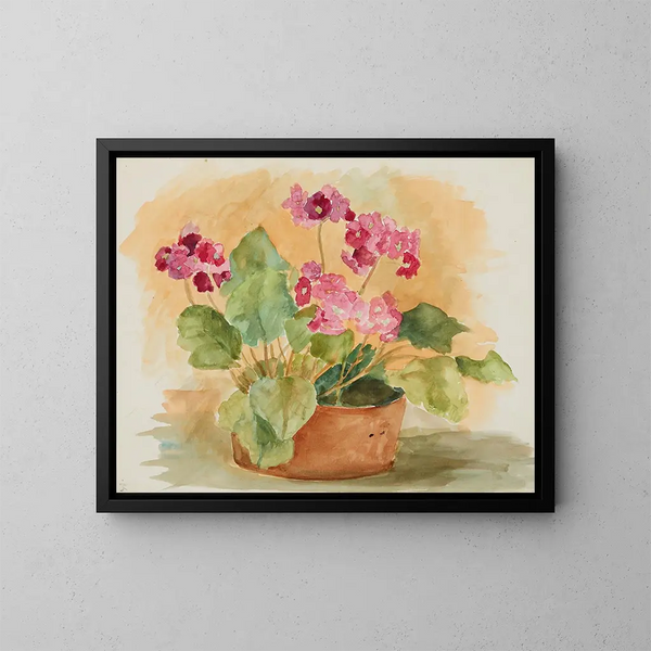 Natuurlijke stilleven met bloemen - Anny Dollschein — ingelijst kunstwerk aan de muur