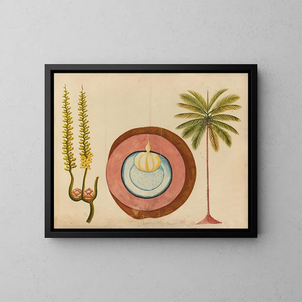 Album de aquarellen van Aziatische fruit- en bloemenschilderijen Pl04 - Anoniem — ingelijst kunstwerk aan de muur