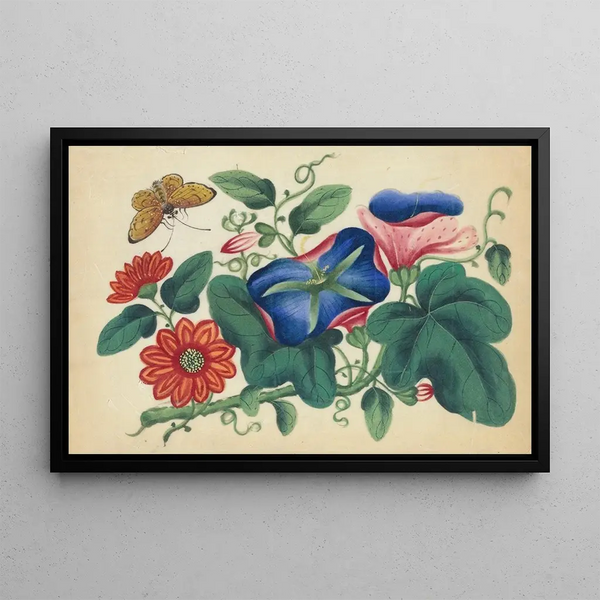 Anonymous - Flowers and butterfly.webp