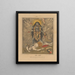 Godin Kali - Anoniem — ingelijst kunstwerk aan de muur