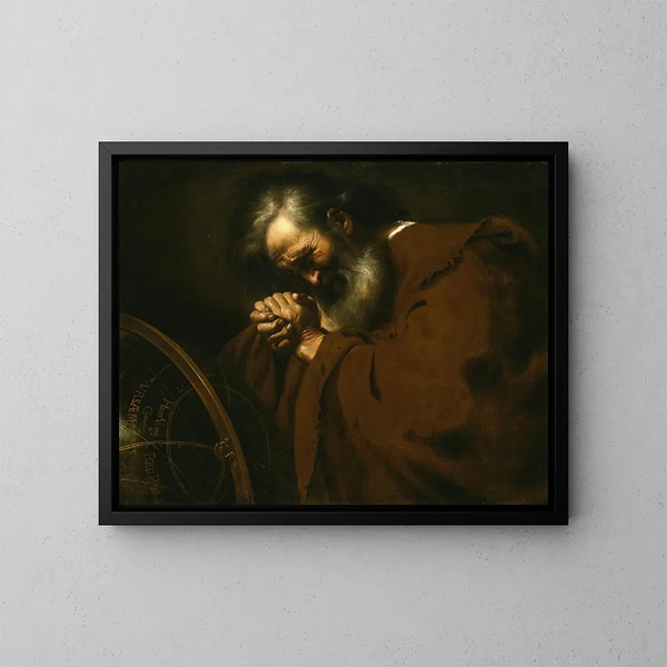 Heraclitus, de huilende filosoof - Anoniem — ingelijst kunstwerk aan de muur