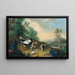 Landschap met gevogelte - Anoniem — ingelijst kunstwerk aan de muur