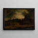 Landschap met een ruiter - Anoniem — ingelijst kunstwerk aan de muur
