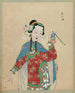 Portret van een personage uit de Peking Opera 10 - Anoniem — weergave van het kunstwerk