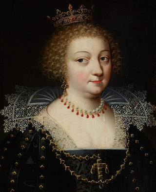 Portret van koningin Anna van Oostenrijk 1601-1666 - Anoniem — weergave van het kunstwerk