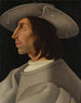Portret van een man in profiel - Anoniem — weergave van het kunstwerk