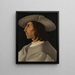 Portret van een man in profiel - Anoniem — ingelijst kunstwerk aan de muur