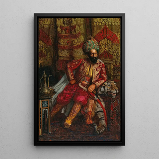 Anonymous - Portrait of a Pasha sitting on a Tiger Pelt in a Sumptuous Interior.webp