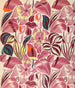 Design textiel Tropische bloemen - Anoniem — weergave van het kunstwerk