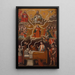 Reproductie van het schilderij De Heilige Drie-eenheid, Maagd Maria en een stervende man - Anoniem