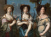 Drievoudig portret van vrouwen, vroeger bekend als De Nichtjes van Mazarin - Anoniem — weergave van het kunstwerk